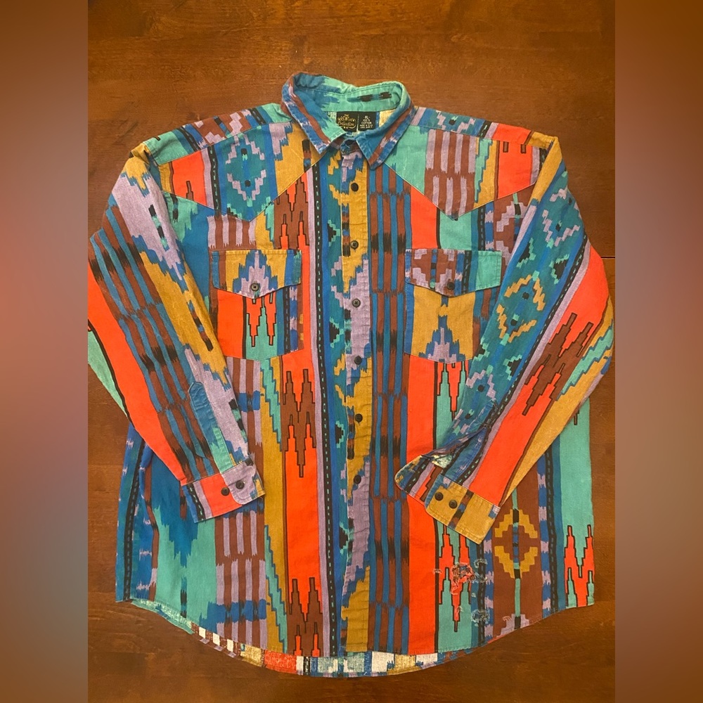 Vintage Western long sleeve shirt (XL)